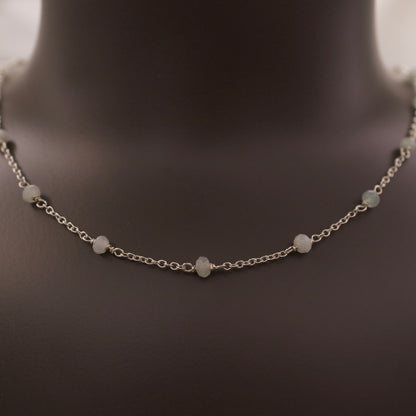 Silberkette mit Chalcedon