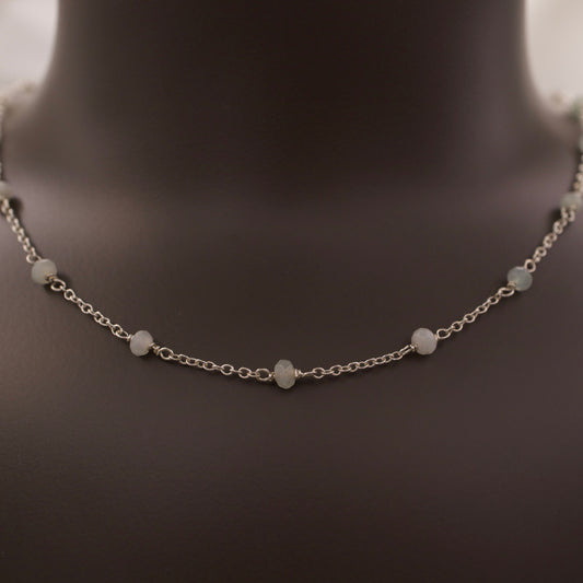 Silberkette mit Chalcedon